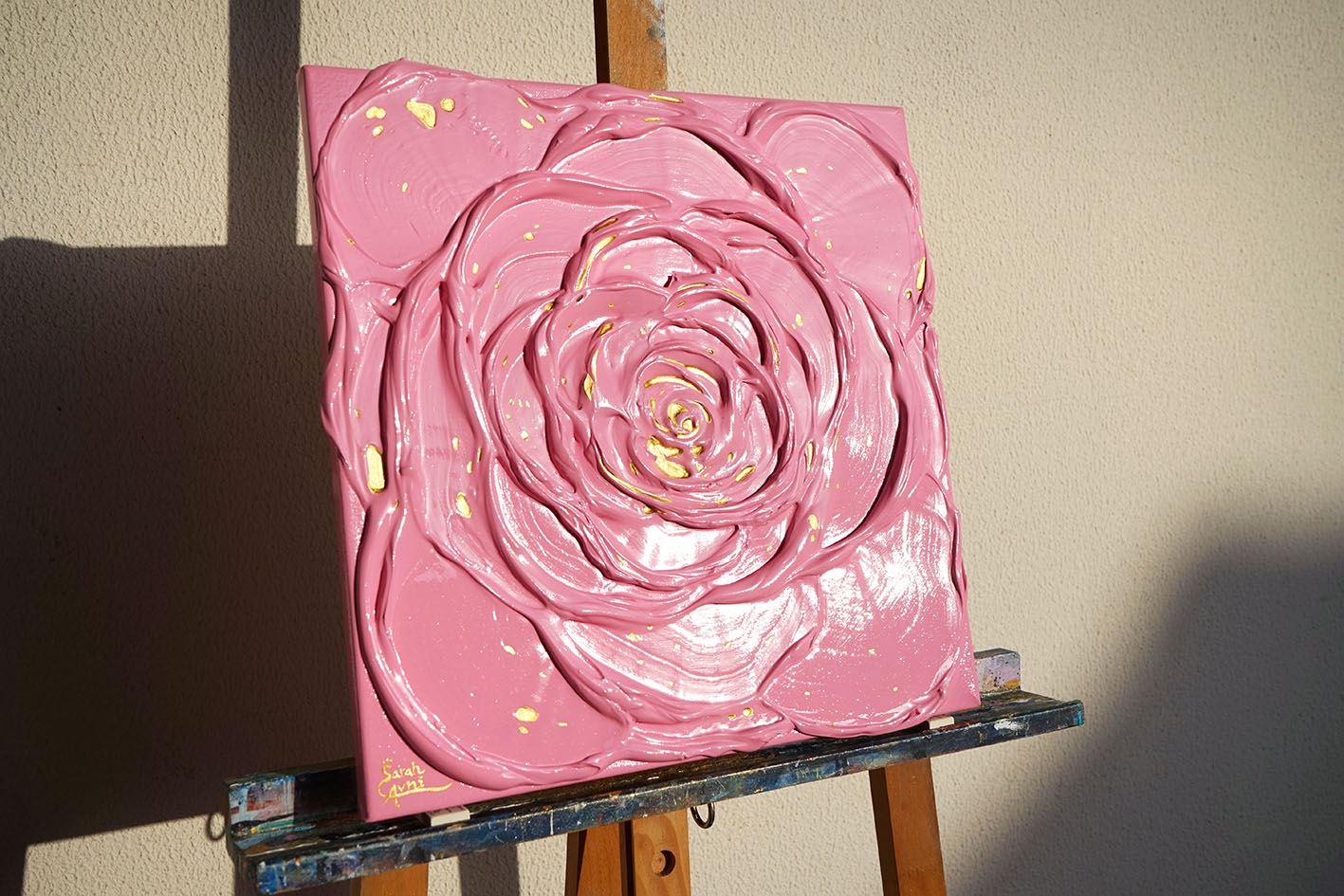 Little Pink Rose With a Touch of Gold III