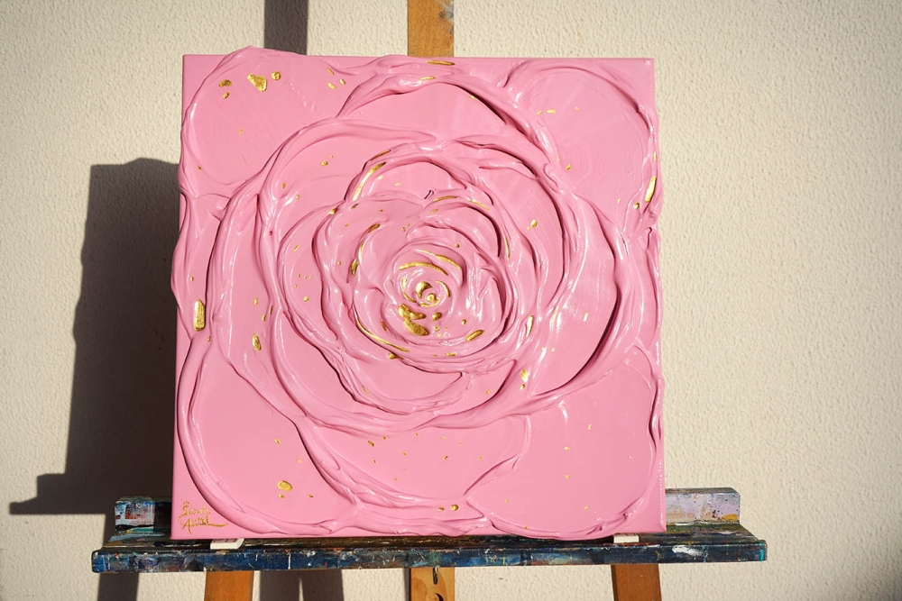 Little Pink Rose With a Touch of Gold III