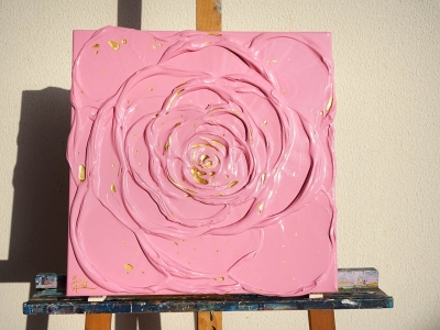 Little Pink Rose With a Touch of Gold III